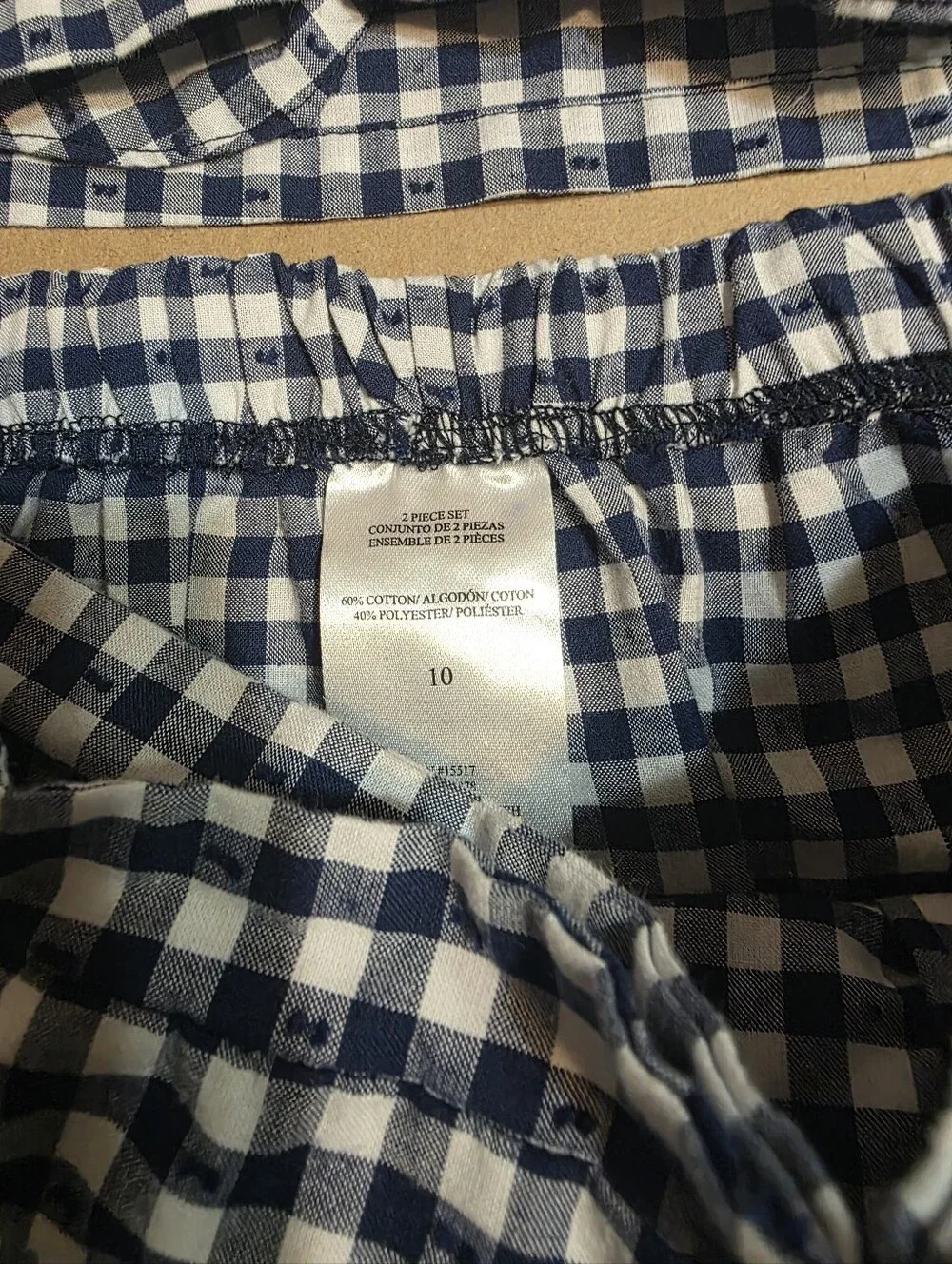 Penelope Mack Navy and White Gingham 2 Piece Set